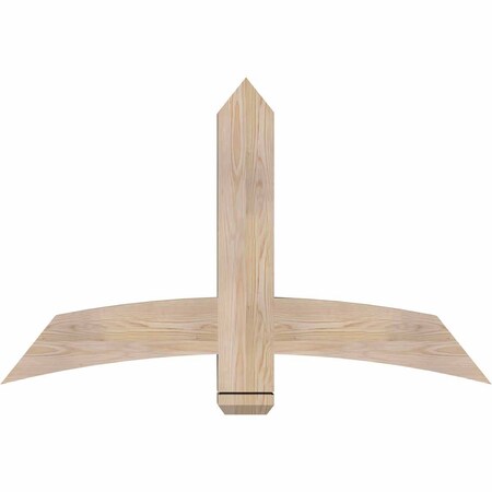 Ekena Millwork Bellingham Smooth Timber Gable Bracket, Douglas Fir, 48"W x 30"H x 3 1/2"D x 5 1/2"F, 15/12 Pitch GBW048X30X0406BEL00SDF